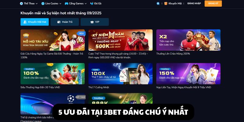 Khuyến mãi 3BET