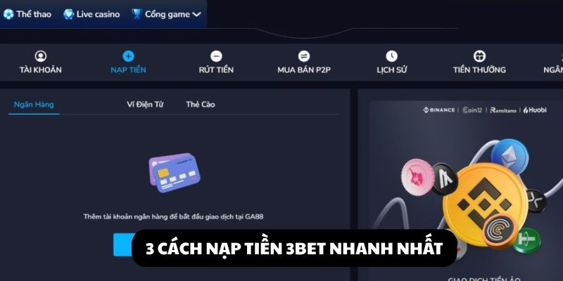 Nạp tiền 3BET